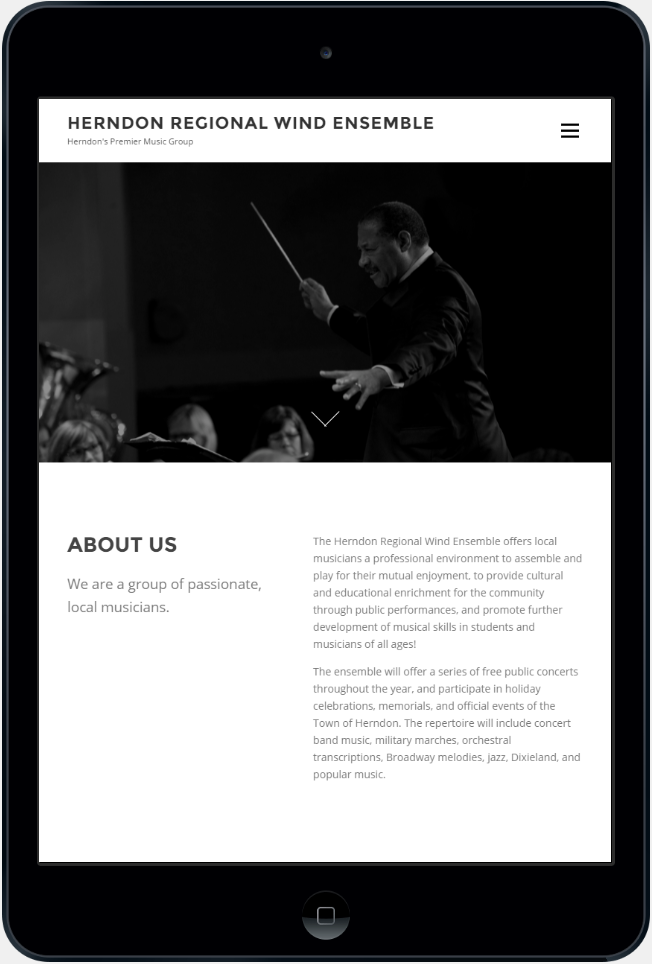 Homepage of the Herndon Regional Wind Ensemble